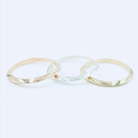 Trio of Razor Rings - 2 Gold & 1 Silver