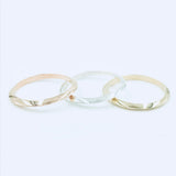 Trio of Razor Rings - 2 Gold & 1 Silver