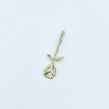 Rose Charm -14k Yellow or Rose Gold