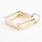 Square Ring Link - 14k Yellow & Sterling Silver